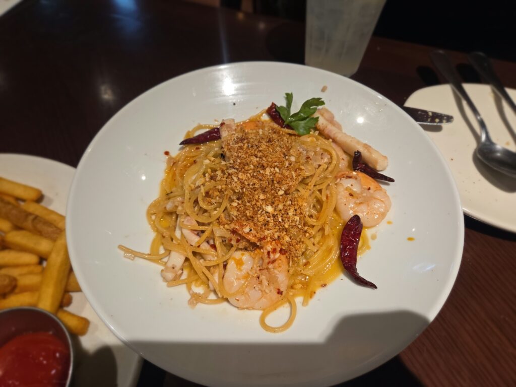 Spicy Seafood Aglio e Olio